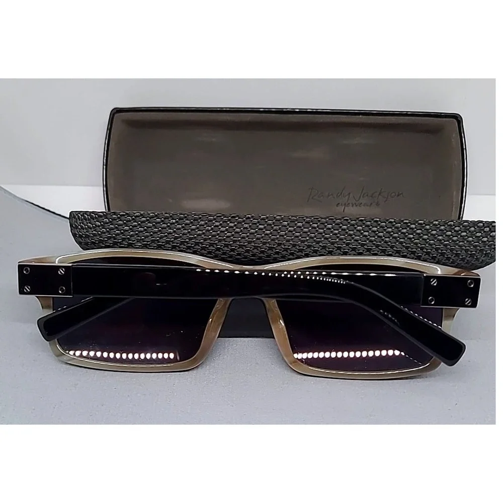 Randy Jackson Signature Eyeglasses w/case 59FI Mens Black Zyloware